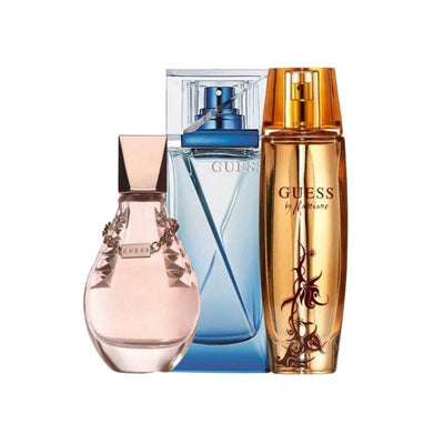 Guess Perfume Collection: A set of elegant fragrances that captivate the senses with their unique blend of scents.