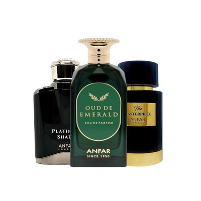 Anfar Fragrances Collection: A captivating assortment of scents that exude elegance and allure.