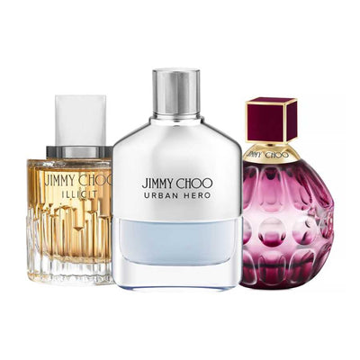 Jimmy Choo Perfume Collection: A luxurious assortment of fragrances that captivate with their enchanting scents.