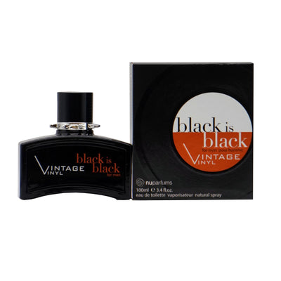 Nu Parfums Black Is Black Vintage Vinyl By Edt Spray 3.4 Oz - Black is Black - Fragrance