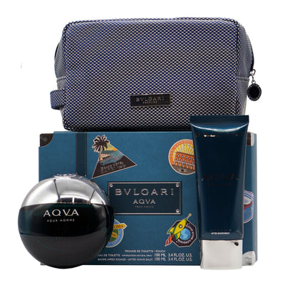 Aqva Pour Homme 3PCS Gift Set By Bvlgari For Men - Bvlgari - Gift Set