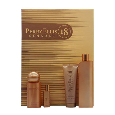 Perry Ellis Ladies 18 Sensual Gift Set For Women - Perfume Headquarters - Perry Ellis - Gift Set