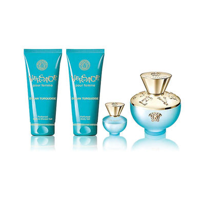 Versace Ladies Dylan Turquoise 4pc Gift Set Fragrances - Versace - -