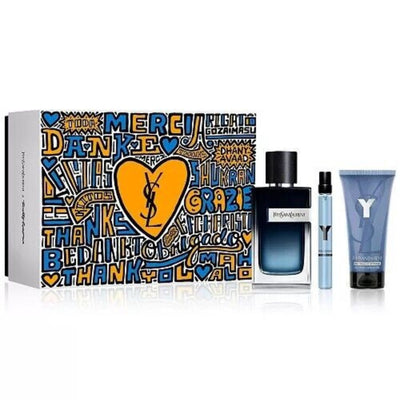 Y By Yves Saint Laurent 3 Pcs Eau de Parfum Gift Set For Men - Perfume Headquarters - Yves Saint Laurent - Gift Set