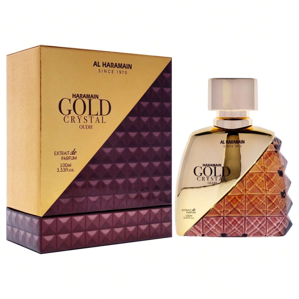 Al Haramain Perfumes Gold Crystal Oudh By Al Haramain For Men - 3.33 Oz EDP Spray - Al Haramain - 3.3 oz - Eau de Parfum - Fragrance - 6291106813524 - Fragrance