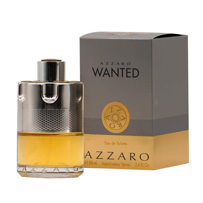 Azzaro Wanted For Men Eau De Toilette. This bold fragrance features a dynamic blend of citrusy top notes, a spicy heart, and a warm, woody base. - Azzaro - 3.4 oz - Eau de Toilette - Fragrance - 3351500016617 - Fragrance