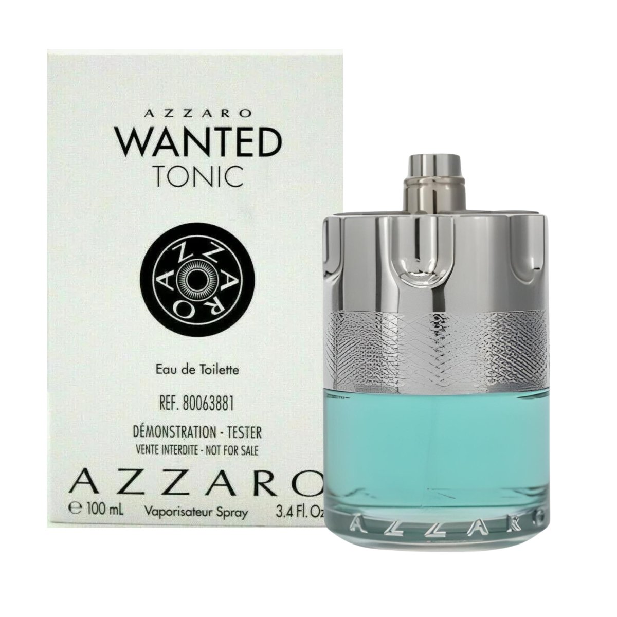 Azzaro Wanted Tonic 3.4 oz - Eau de Toilette - Tester - 3351500017393