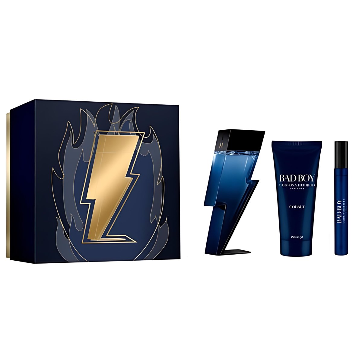 Carolina Herrera Bad Boy Cobalt Eau de Perfume Spray 100ml Set 3 Pieces - Carolina Herrera - Gift Set - 8411061065112 - Gift Set