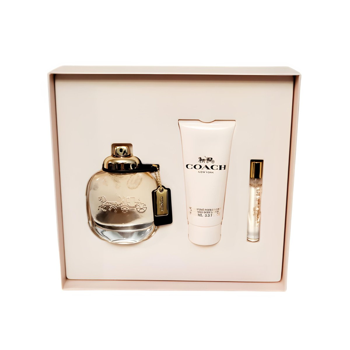 Cheapest New Coach New York - Eau De Parfum - Perfume Spray + Travel + Lotion 3 Gift Set