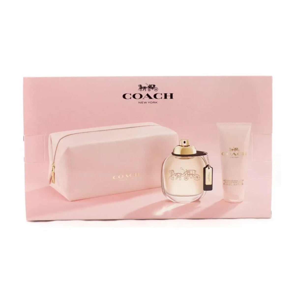 New Coach New York - fashion Eau De Parfum - Perfume Spray + Travel + Lotion 3 Gift Set