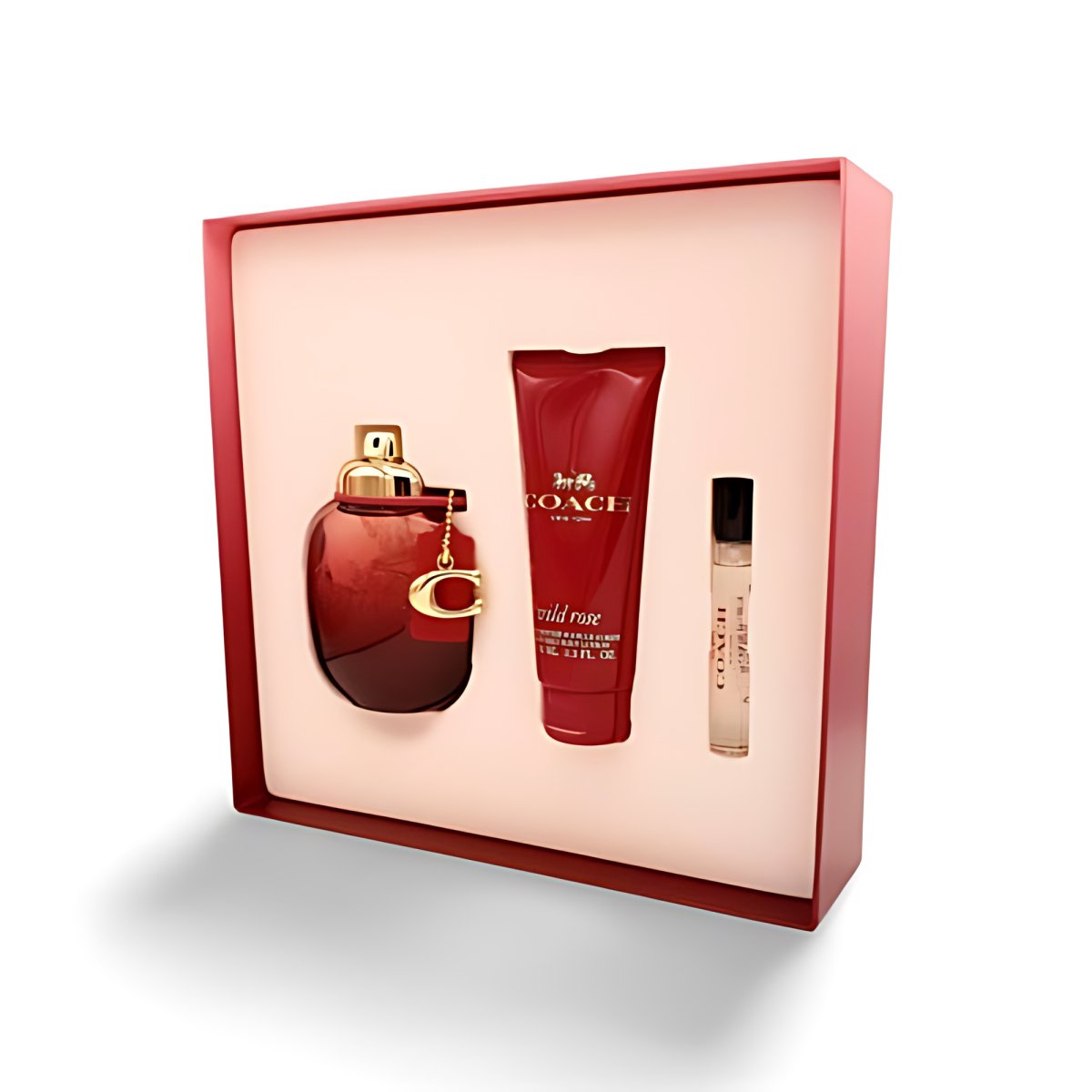 COACH WILD ROSE 3 PCS SET FOR WOMEN: 3 OZ EAU DE PARFUM SPRAY + 0.25 EAU DE PARFUM SPRAY + 3.3 BODY LOTION - Perfume Headquarters - Coach - Gift Set - 3386460138970 - Gift Set