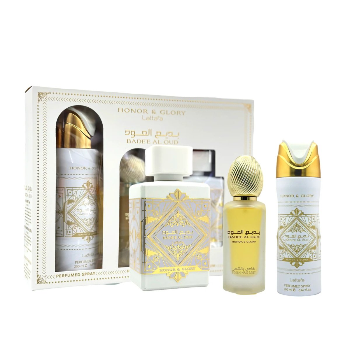 Lattafa Bade E Al Oud Honor & Glory Gift Set - 6290362340010