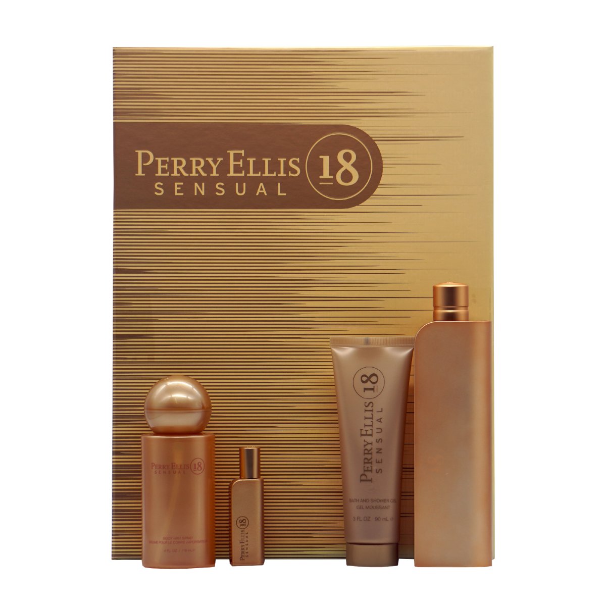 Perry Ellis Ladies 18 Sensual Gift Set For Women - Perfume Headquarters - Perry Ellis - 844061011816 - Gift Set