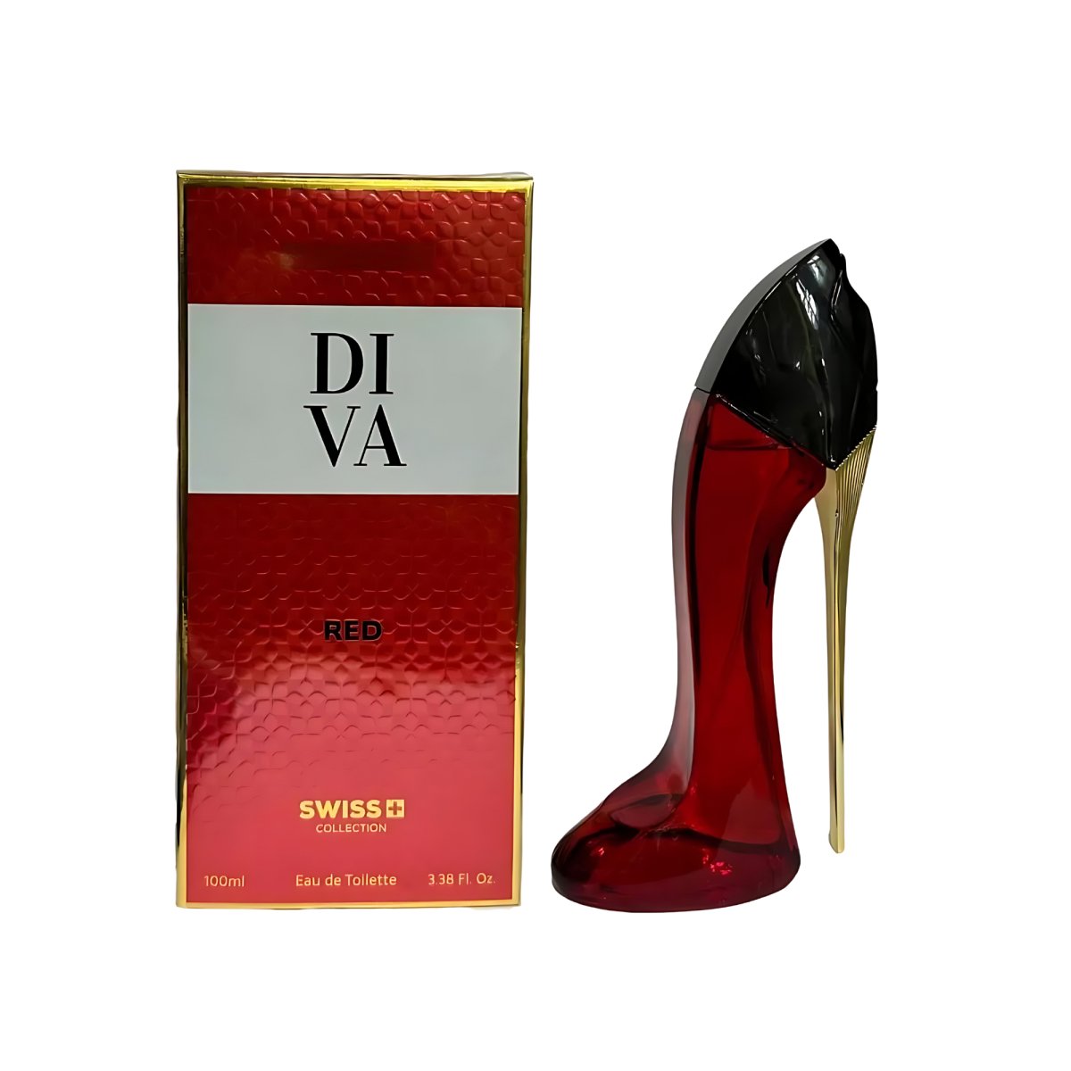 DIVA Red 3.3oz EDT by Swiss Collection for Women - Swiss Collection - 3.38 oz - Eau de Toilette - Fragrance - 0658238739317 - Fragrance