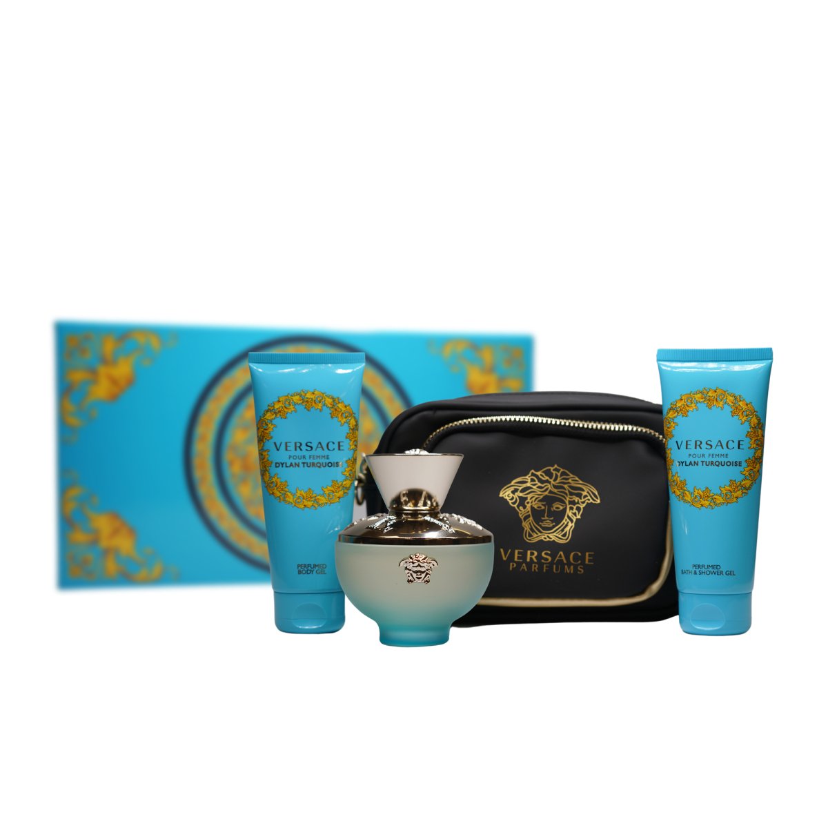 Versace Ladies Dylan Turquoise 4 Pcs Gift Set Fragrances - Versace - Gift Set - 8011003876808 - Gift Set