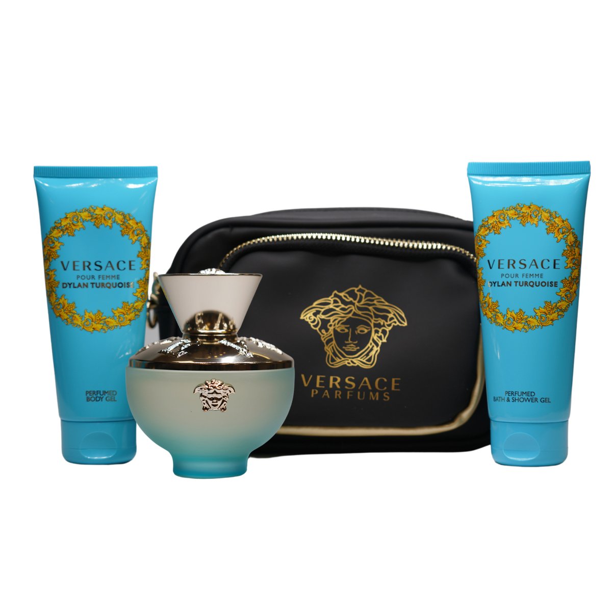 Versace Ladies Dylan Turquoise 4 Pcs Gift Set Fragrances - Perfume Headquarters - Versace - Gift Set - 8011003876808 - Gift Set