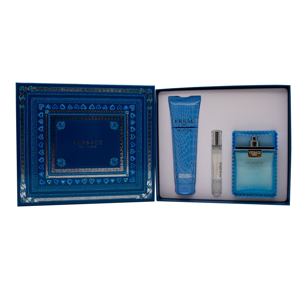 Versace Eau Fraiche Gift Set Men Set With Deodrant - Perfume Headquarters - Versace - 8011003862368 - Gift Set