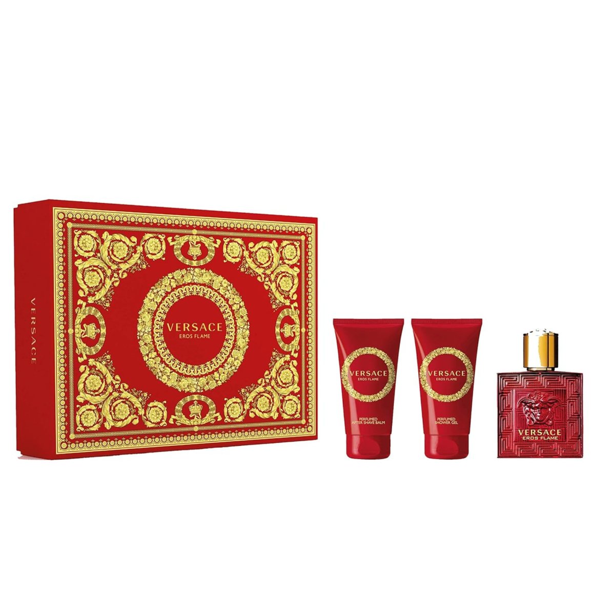 VERSACE Men's Eros Flame 3PCS Gift Set Fragrances - Perfume Headquarters - Versace - Gift Set - 8011003870356 - Gift Set