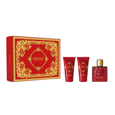 VERSACE Men's Eros Flame 3PCS Gift Set Fragrances - Perfume Headquarters - Versace - 8011003870356 - Gift Set