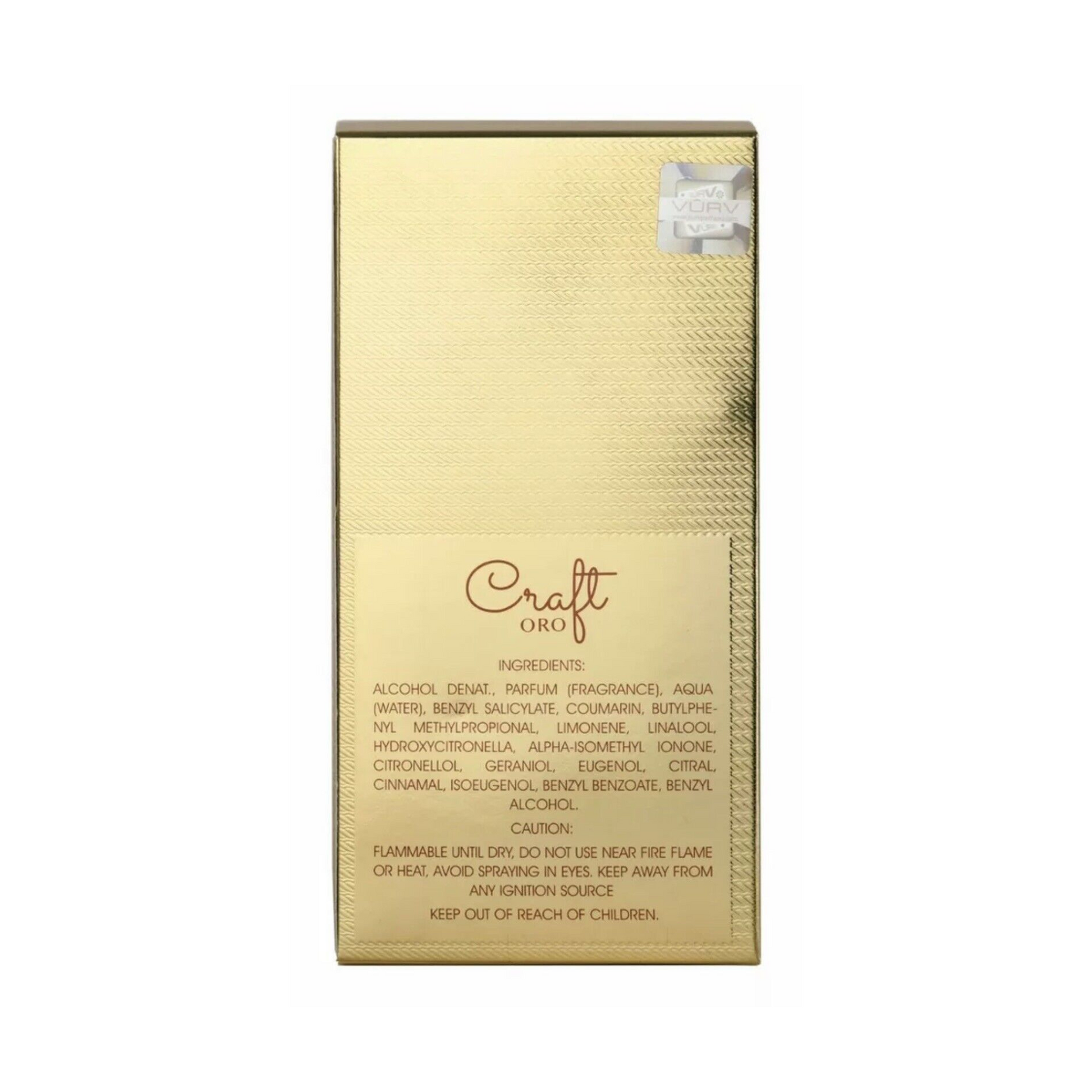 Craft Oro EDP Perfume 100 ML By Vurv Lattafa - Perfume Headquarters - Vurv - 3.4 oz - Eau de Parfum - Fragrance - 6291107453859 - Fragrance