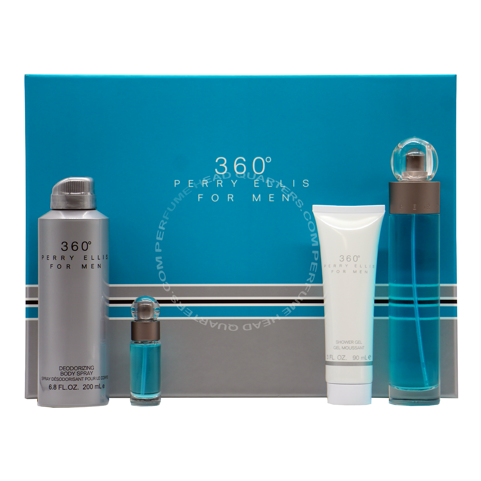 Perry Ellis 360 by for Men - 4 Pc Gift Set EDT Spray